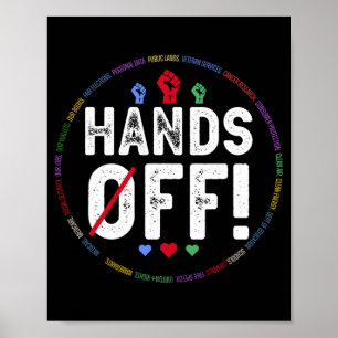 Hands Off Protest Social Security And Medicare Pro Poster