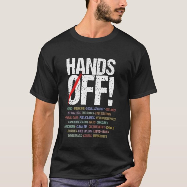 Hands Off Protest T-Shirt (Front)