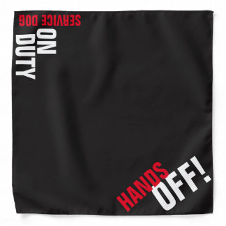 HANDS OFF! SERVICE DOG BANDANA