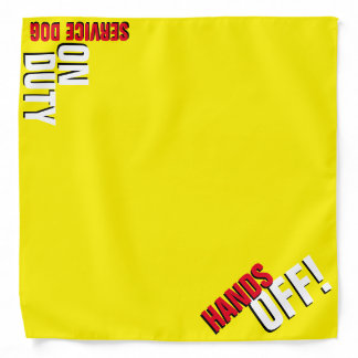 HANDS OFF! SERVICE DOG BANDANA (Yellow)