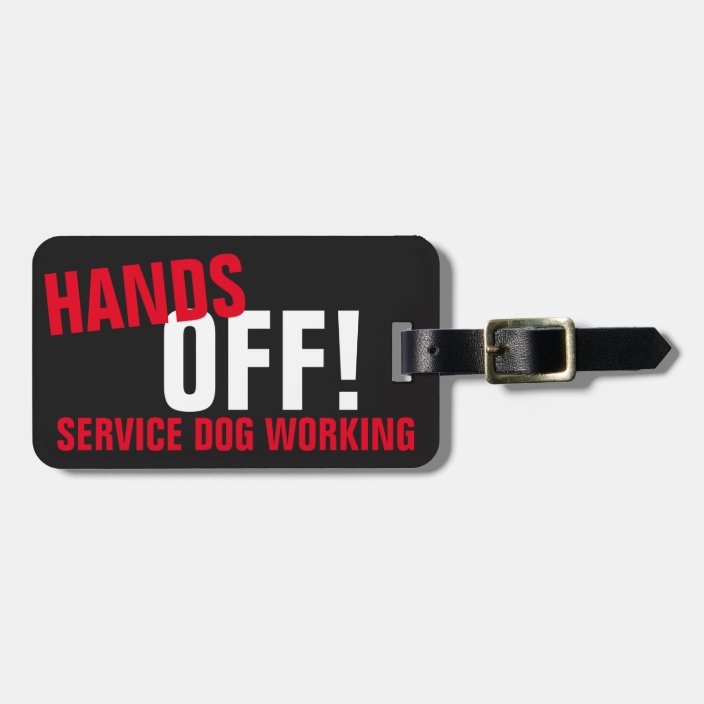 hands off luggage tag