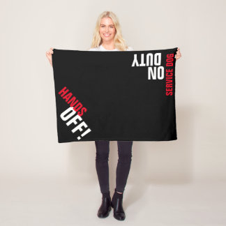 HANDS OFF! Service Dog "Place" Blanket (Black)