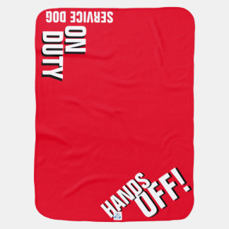 HANDS OFF! Service Dog "Place" Blanket (Red)