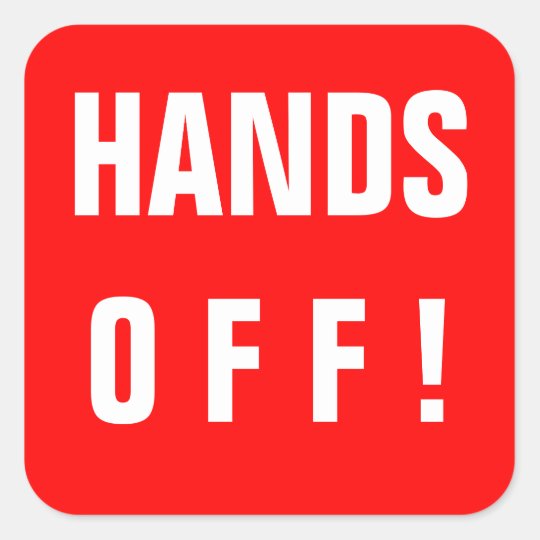 hands off sign