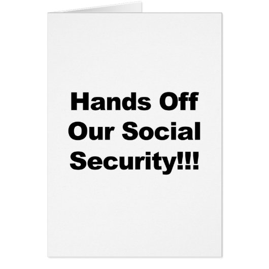 Hands Off Social Security Cards (Front)