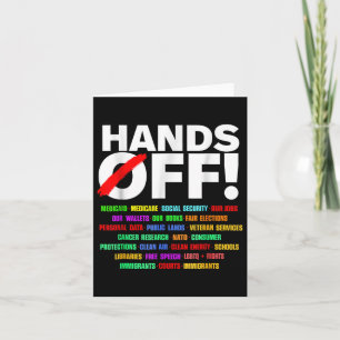 Hands Off Social Security Protest Resist Card