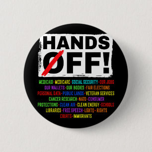Hands Off Social Security Protest Resist Save Demo Button