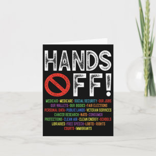 Hands Off Social Security Protest Resist Save Demo Card