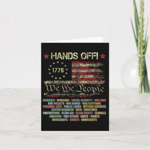 Hands Off Social Security Protest Resist Save Demo Card