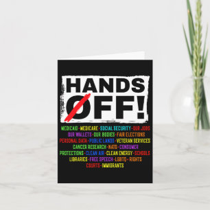 Hands Off Social Security Protest Resist Save Demo Card