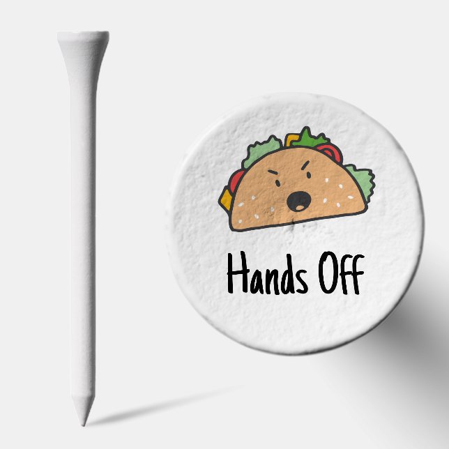 Hands Off The Angry Taco Customizable  Golf Tees (Combo)
