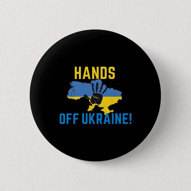 Hands Off Ukraine  Button (Front)