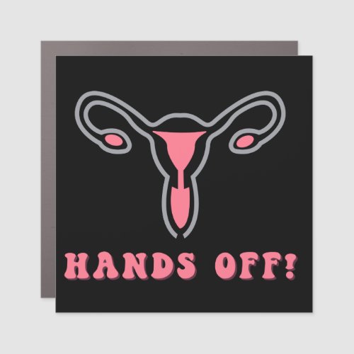 Hands Off Uterus Pro_Choice  Car Magnet