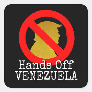hands off venezuela - anti trump logo square sticker