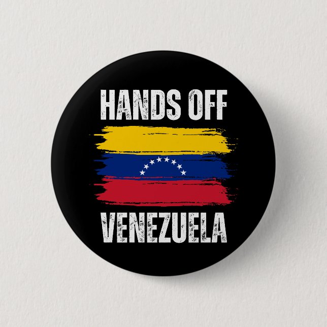 Hands Off Venezuela Button (Front)