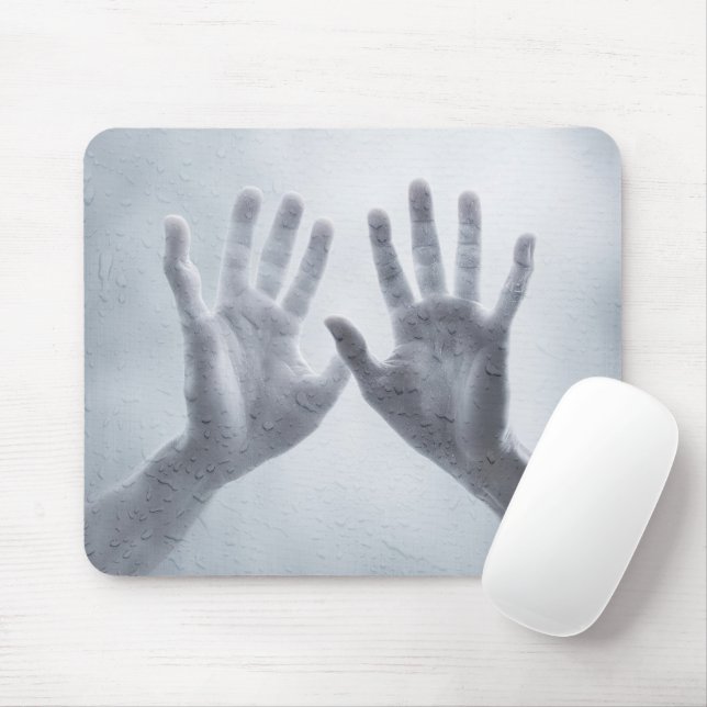 Hands On Wet Steamy Glass Mouse Pad (With Mouse)