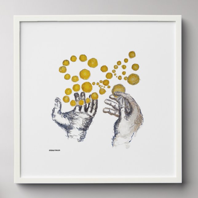 Hands outstretched for the future peel and stick photo tile (Front Set)