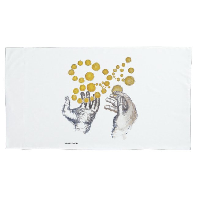 Hands outstretched for the future pillow case (Front-Left)