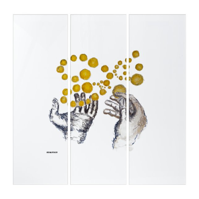 Hands outstretched for the future triptych (Front)
