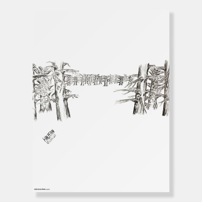 Hands Outstretched with Golden Globes Foam Board (Back)