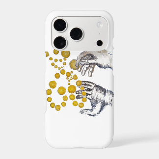 Hands Outstretched with Golden Globes iPhone 17 Pro Case