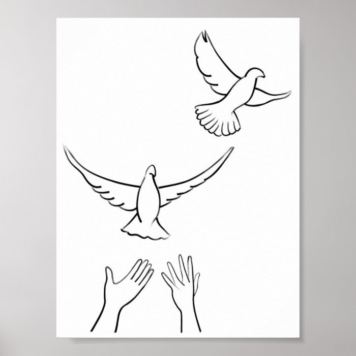 Hands Releasing Doves Print