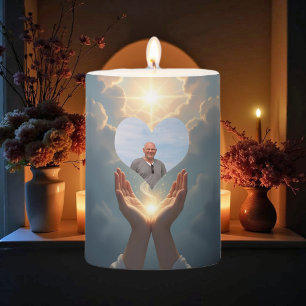 Hands Set the Soul Free, peace, sympathy photo Pillar Candle