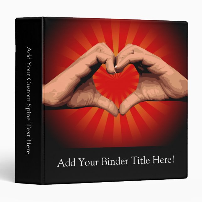 Hands Shape Heart Binder (Front/Spine)