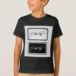Hands showing the creation of Adam T-Shirt