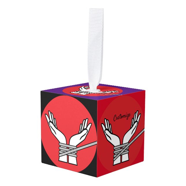 Hands Tied Thunder_Cove  Air Freshener Cube Ornament (Front Angled)