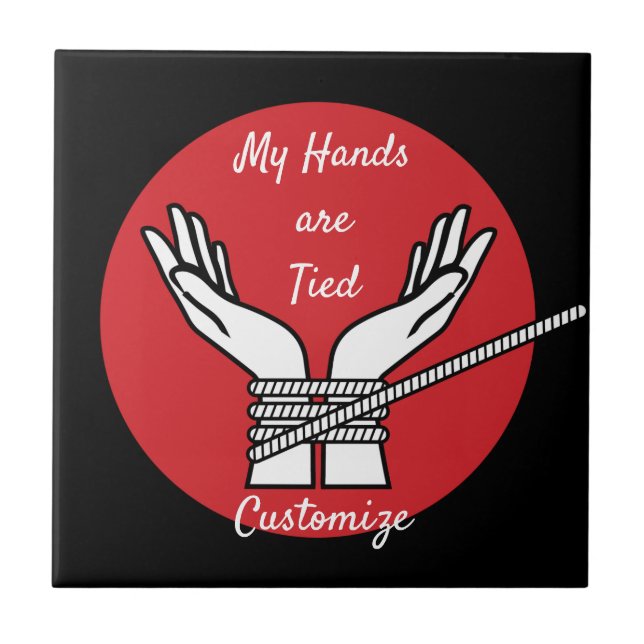 Hands Tied Thunder_Cove  Ceramic Tile (Front)