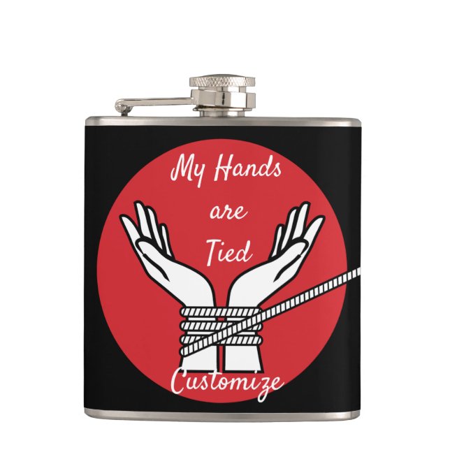 Hands Tied Thunder_Cove   Flask (Front)