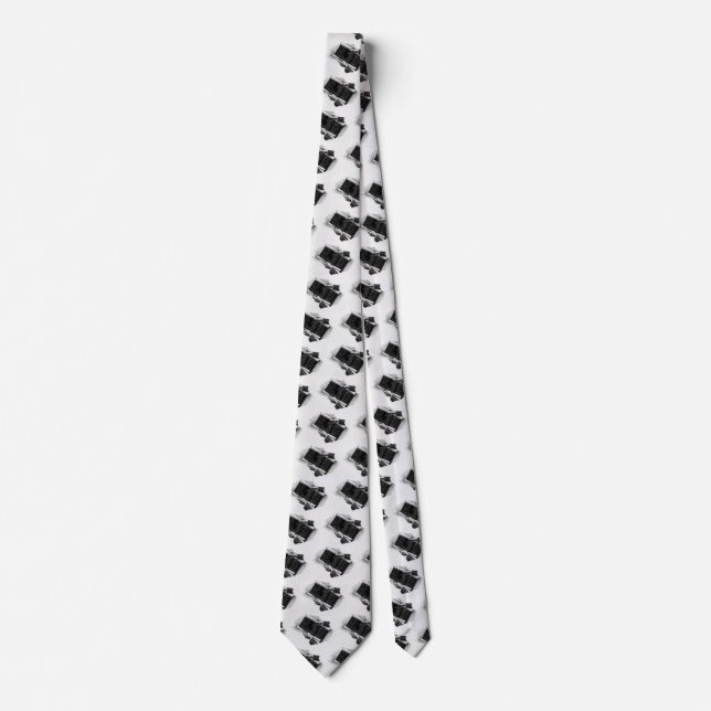 Hands w Architectural Blueprints, Vintage Business Neck Tie (Front)
