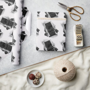 Hands w Architectural Blueprints, Vintage Business Wrapping Paper