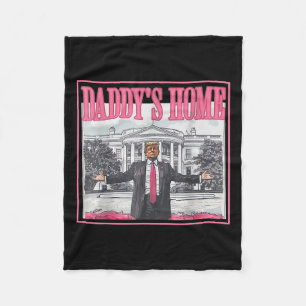 Hands Wide In Front Of White Daddy's Home House Pi Fleece Blanket
