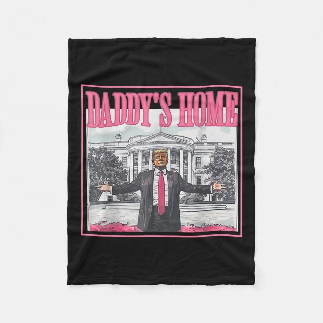 Hands Wide In Front Of White Daddy's Home House Pi Fleece Blanket (Front)