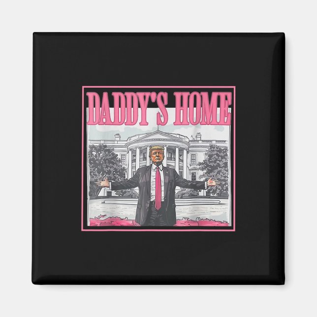 Hands Wide In Front Of White Daddy's Home House Pi Magnet (Front)