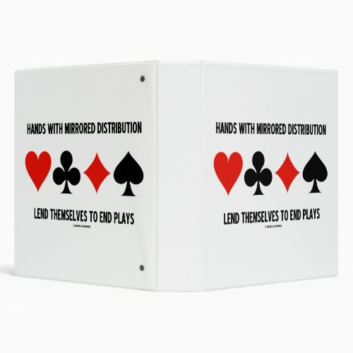 Hands With Mirrored Distribution Lend To End Plays 3 Ring Binder