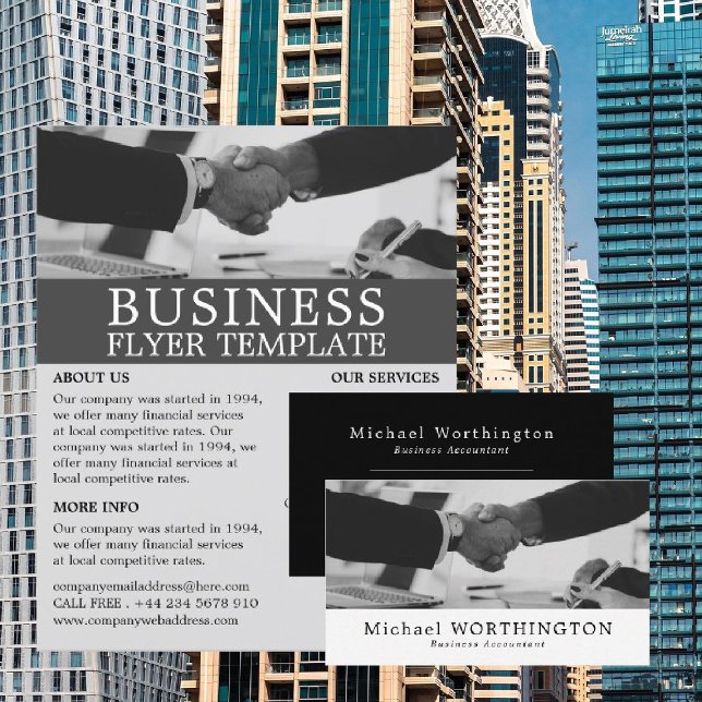 Handshake, Business & Finance Advertising Flyer (Creator Uploaded)