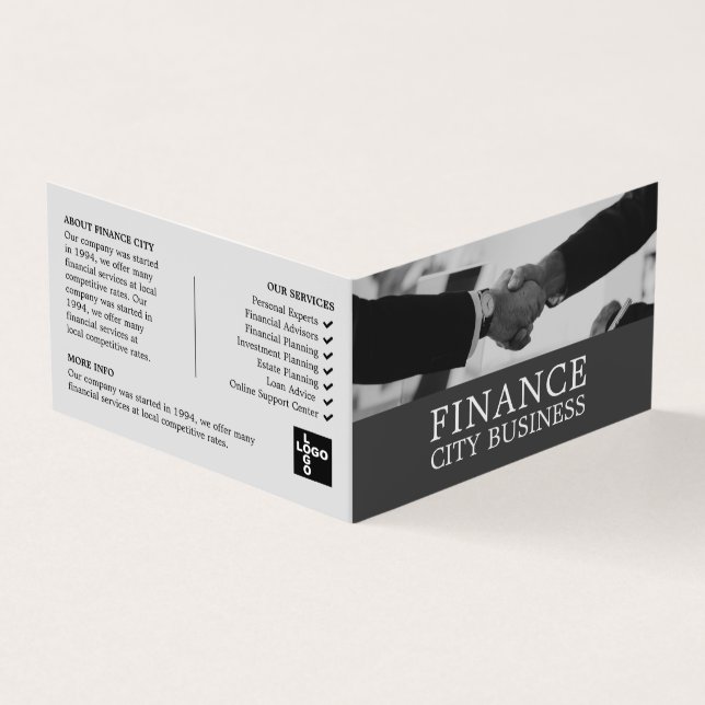 Handshake, Company Logo/Photo, Business & Finance Business Card (Outside)