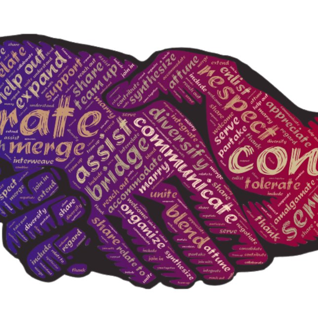Handshake Connect Inspirational Word Art  T-Shirt (Creator Uploaded)