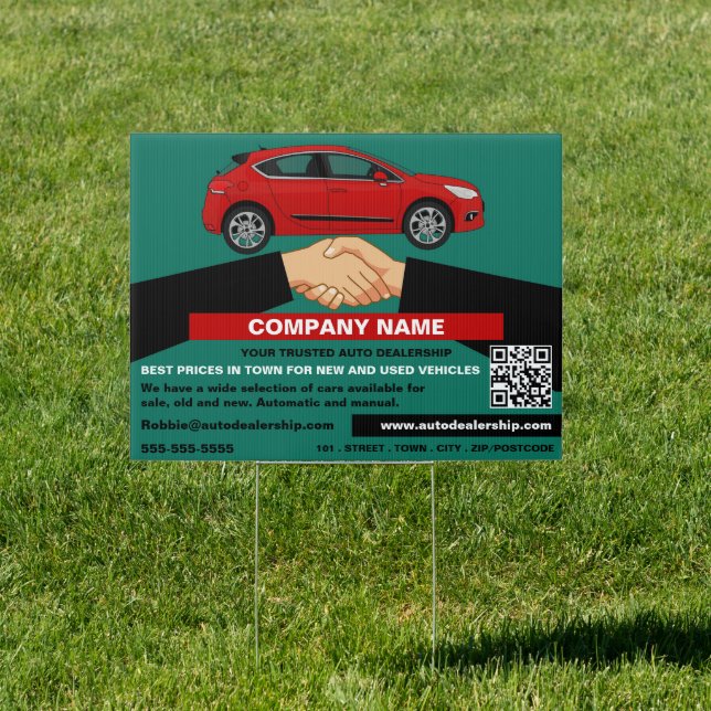 Handshake Design, Auto Dealership Advertising Sign (Insitu)
