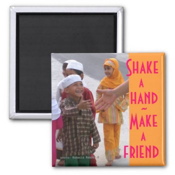Handshake Friends Magnet by Rebecca_Reeder at Zazzle