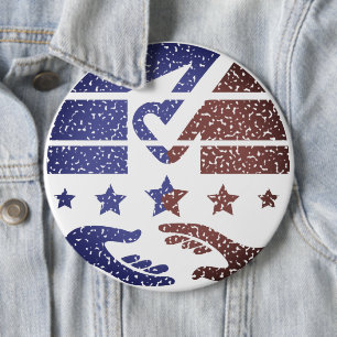 Handshake of national duty button