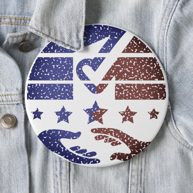 Handshake of national duty button (In Situ)