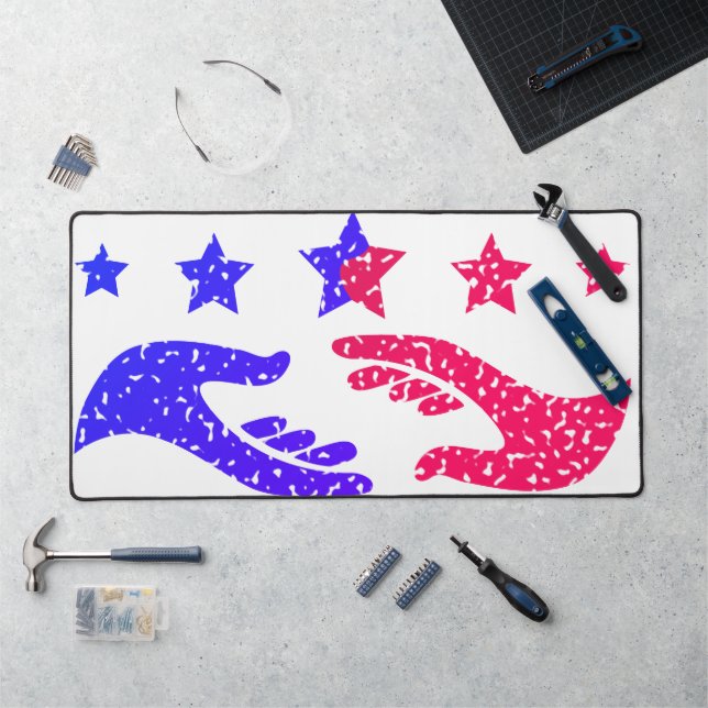 Handshake of national duty desk mat (Workstation)