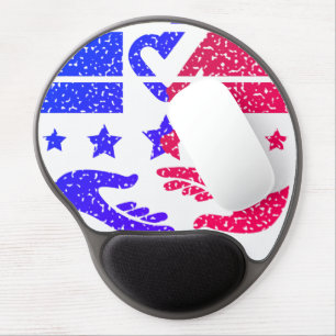 Handshake of national duty gel mouse pad