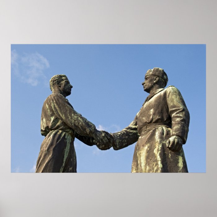 Handshake Statue at Memento Park, Budapest Print