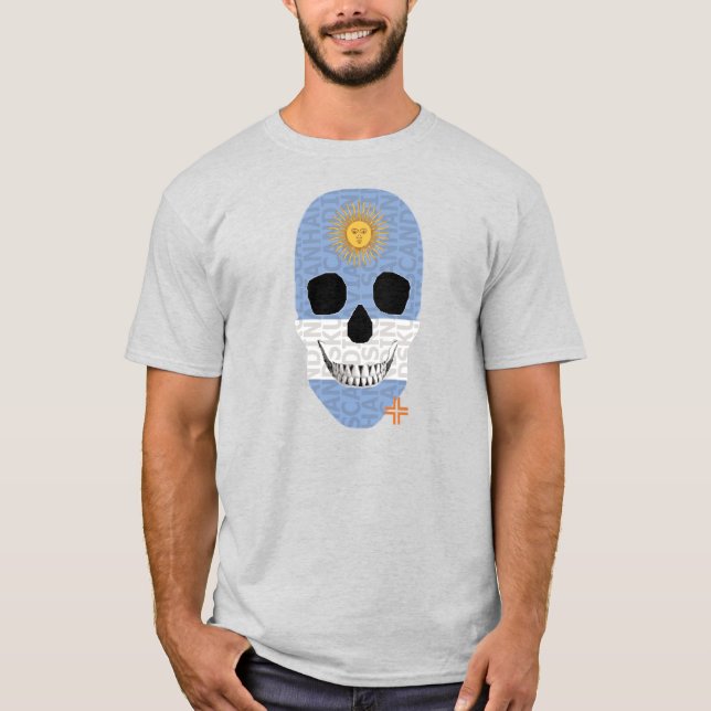 HANDSKULL Argentina t-shirt basic   B2 (Front)
