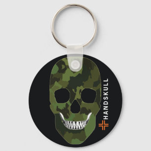 HANDSKULL Army,Happy skull,Army flag Keychain